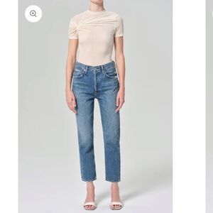 AGOLDE RILEY HIGH RISE STRAIGHT CROP - Size 24